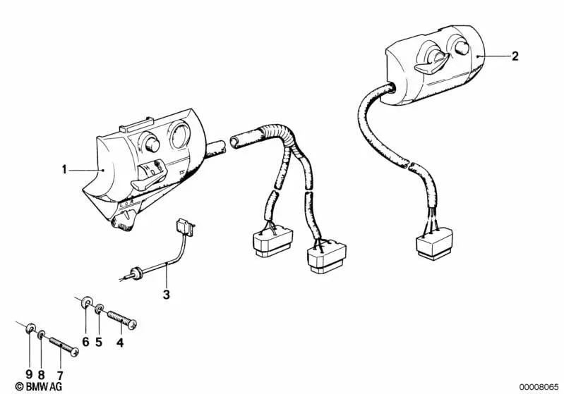 Left combination switch for BMW F07, F10, F11, F06, F12, F13, F01N, F02N (OEM 61311243865). Original BMW