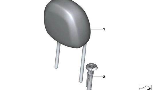Reposacabezas de cuero OEM 52107939101 para MINI F20, F55, F56, F57, F54, F60. Original MINI.