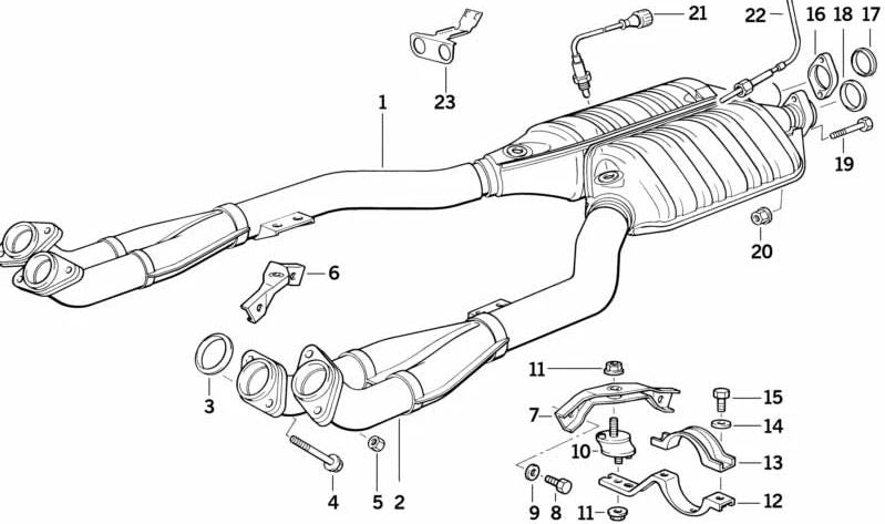 Sonda Lambda para BMW Serie 5 E34, Serie 7 E32 (OEM 11781702931). Original BMW
