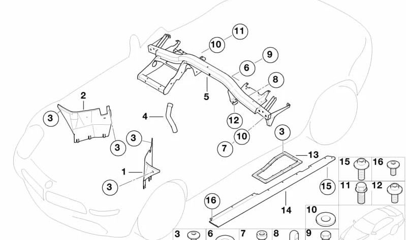 Torxschraube mit Waschmaschine OEM 07149156085 für BMW (E36, E46, E39, E63, E64, F12, F13, E38, E53, E52). Original BMW.