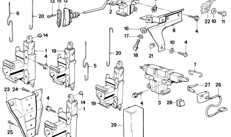 OEM front door engine 51261394366 for BMW E30 316I {AB11, AB12, AB21, AB22, AC11, AC12, AC21, AC22, AJ11, AJ12}. Compatible with centralized lock. Original BMW.