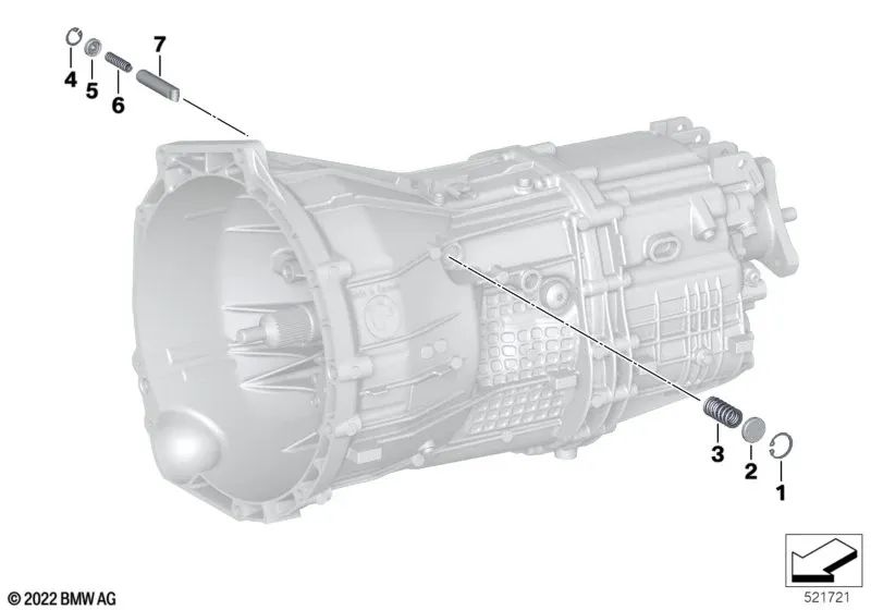 Molas de compressão para BMW E82, E88, F20, F21 Série 2 F22, F23, F87, G87 Série 3 E90, E91, E92, E93, F30, F31, F34 Série 4 F32, F33, F36 Série 5 F10, F11, G30, G31 X1 E84 X3 F25, G01 Z4 G29 (OEM 23108609219). BMW originais.