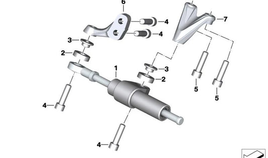 Soporte OEM 32769830222 para motos BMW R 18, R 18 Classic, R 18 Roctane. Original BMW Motorrad.
