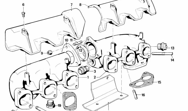 Junta de escape sin amianto OEM 11621723889 para BMW E12, E28, E24 y E23. Original BMW. Ideal para reemplazo en colectores de escape.