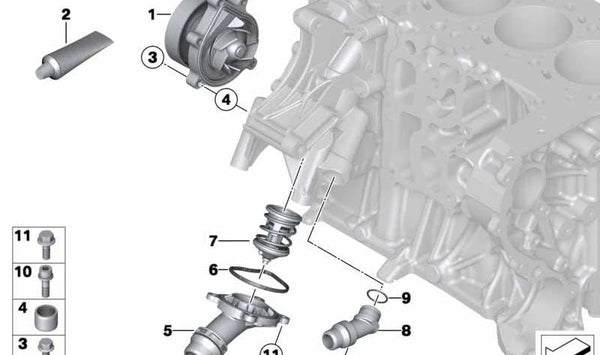 Anillo obturador toroidal OEM 11518512448 para MINI R56, R55 Clubman, R57 Cabrio, R58 Coupé, R59 Roadster, R60 Countryman, R61 Paceman. Original MINI.