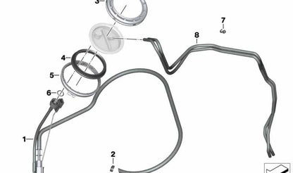 Junta tórica (O-Ring) OEM 16141183543 para BMW E36, E46 y BMW Motorrad RK25. Pieza original BMW. Ideal para sistema de combustible y sensores de nivel.