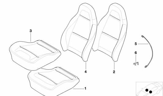 Funda de Asiento de Cuero para BMW (OEM 52108410295). Original BMW.