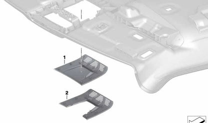 Tapa del panel de luces del techo OEM 61319291974 para BMW F45, F45N, F46, F46N, F48, F48N, F39, F15, F16, I12. Original BMW.