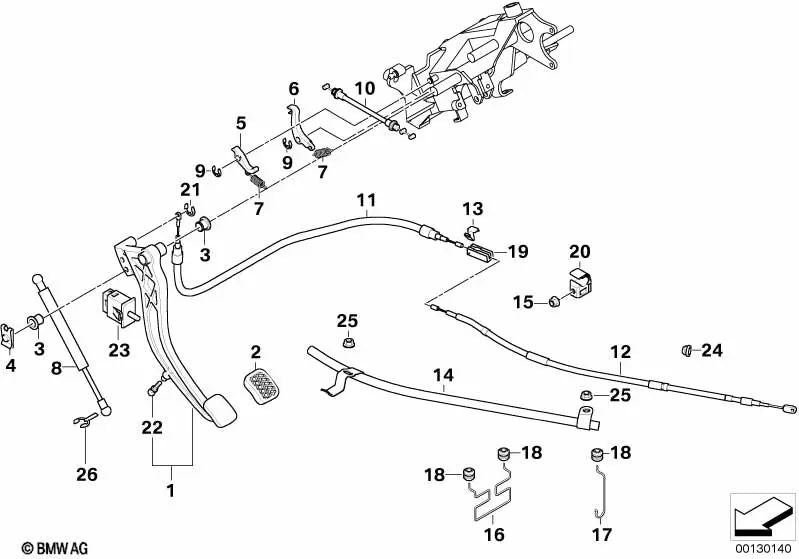 Amortecedor para BMW Série 7 E38 (OEM 35511165574). BMW original