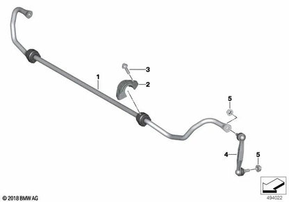 Braço de suspensão esquerdo para BMW F20, F21, F22, F23, G42, F30, F31, F34, F35, G20, G21, F32, F33, F36, G22, G23, G26, I12, I15, E84, G29 (OEM 33506785607). BMW originais.