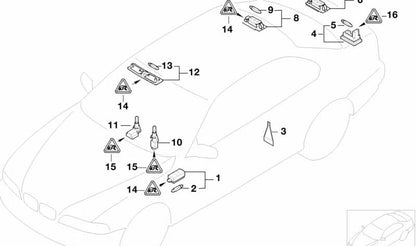 Portalámparas con bombilla recta naranja OEM 61138366595 para BMW E39, E38. Compatible con modelos 520d, 520i con distintas motorizaciones y transmisiones. Recambio original BMW.
