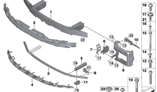Proteção contra os impactos da saia lateral esquerda para a série BMW 4 G22, G23 (OEM 51119498825). BMW original