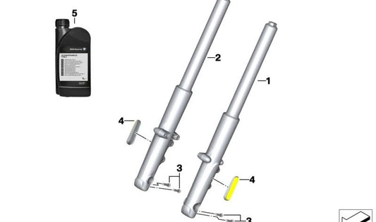 Rama de horquilla izquierda OEM 31427105801 para motos BMW R 18, R 18 Classic, R 18 Roctane. Original BMW Motorrad.