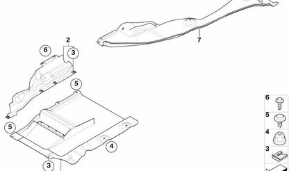 Aislante térmico para transmisión OEM 51483413833 para BMW X3 (E83). Original BMW.