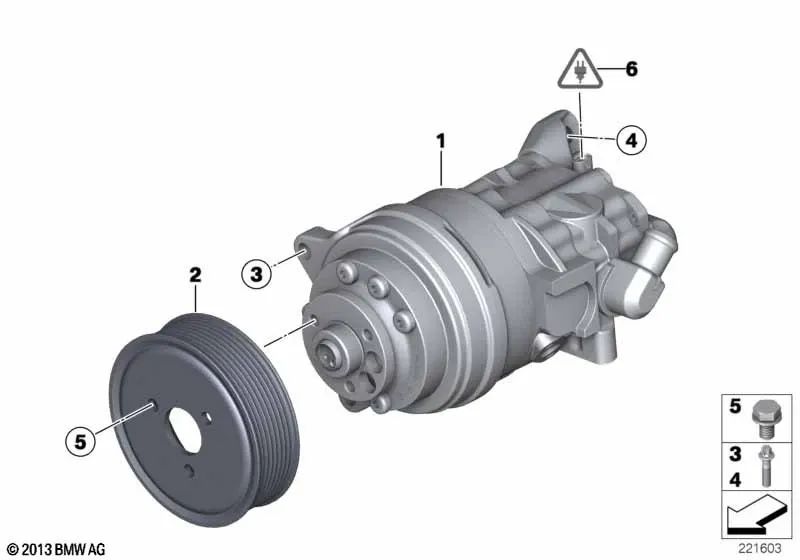 Tandempumpe für BMW E70N (OEM 32416788958). Original BMW