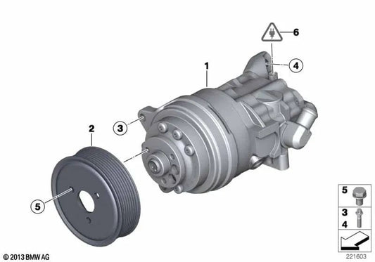 Tandempumpe für BMW E70N (OEM 32416788958). Original BMW