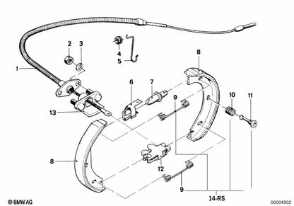 Resorte de tracción para BMW E21, E30, E12, E24, E23 (OEM 34411102308). Original BMW
