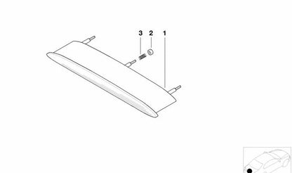 Muelle presión luz tercera de freno OEM 63257151981 para BMW E90, E91, E92, E93. Compatible con modelos 318i, 320i, 320d. Pieza original BMW.