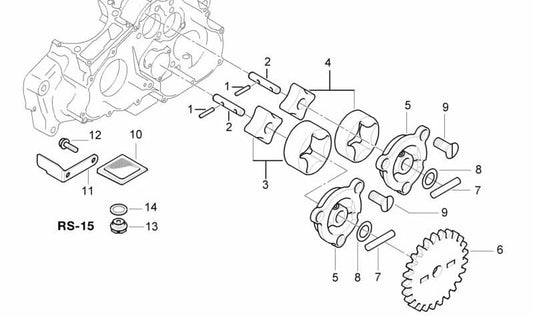 Juego reparación tornillo evacuación aceite OEM 11112343436 para motos BMW F 650, F 650 ST. Original BMW Motorrad.