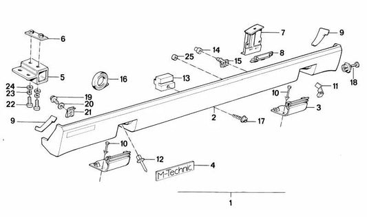 Placa soporte del gato OEM 51711930973 para BMW E28 y E24. Compatible con modelos 518, 518i, 520i. Pieza original BMW.