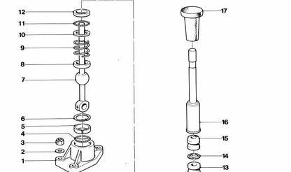Wechselhebel OEM 25111220223 für BMW E21, E30, E12, E28, E24, E23. Originaler BMW -Ersatz.
