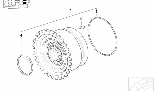 Countersunk screw for BMW E34, E39, E32, E38, E31 (OEM 24231421537). Genuine BMW
