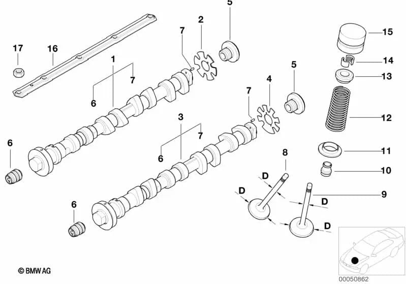 Hollow screw for BMW E46, E39, E85, E86, E52 (OEM 11311407013). Original BMW