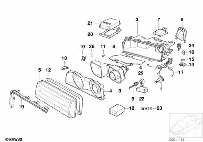 Traversion du couvercle pour la série BMW 7 E38 (OEM 63128361278). BMW d'origine