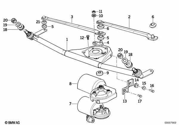 Escobilla limpiaparabrisas trasera OEM 61618357512 para BMW Serie 3 E36. Original BMW.