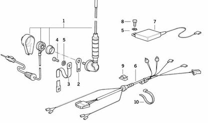 Condensador supresor de alternador OEM 12311356564 para BMW E21, E30, E36, E12, E28, E34, E24, E23, Z1. Original BMW.