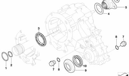 Abtriebsflansch trasero para BMW Serie 3 E46, X5 E53 (OEM 27127531524). Original BMW