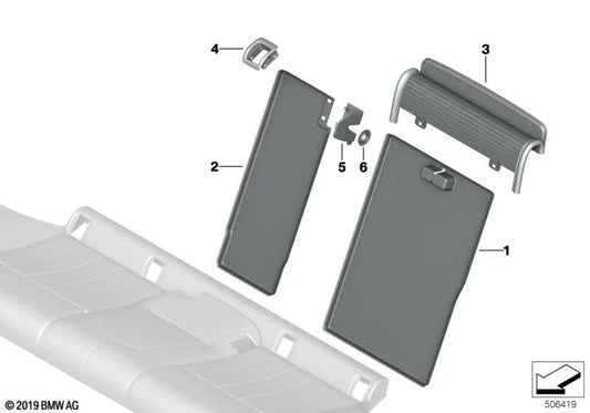 Blende Betätigung Mitte per BMW G30, G30N, G38 (OEM 52207436792). BMW originale.