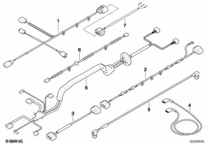 Active Steering Wiring for BMW E70N, E71 (OEM 61129217222). Original BMW.