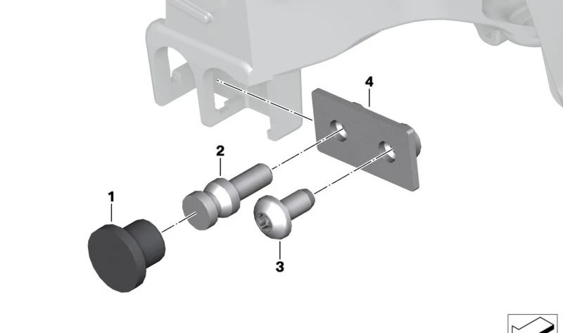 Iniciando ponto de suporte com ajuda externa OEM 61218537798 para motocicletas BMW R1200GS, R1250GS, R nineT... e muito mais. Originais BMW Motorrad.