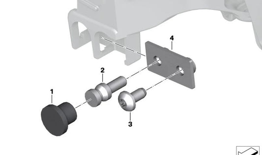 Iniciando ponto de suporte com ajuda externa OEM 61218537798 para motocicletas BMW R1200GS, R1250GS, R nineT... e muito mais. Originais BMW Motorrad.