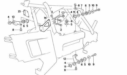 Suporte de Upport OEM 46631450588 para motocicletas BMW K100 RS, K100 RT, K100 LT, K75 RT, K75 S, K75 C ... e muito mais. BMW Motorrad original.