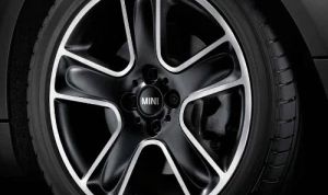 Alloy wheel 7Jx17 ET48 black Black Star Bullet 111 OEM 36116784124 for MINI R56, R55 Clubman, R57 Cabrio, R58 Coupé, R59 Roadster... and more. Original MINI.