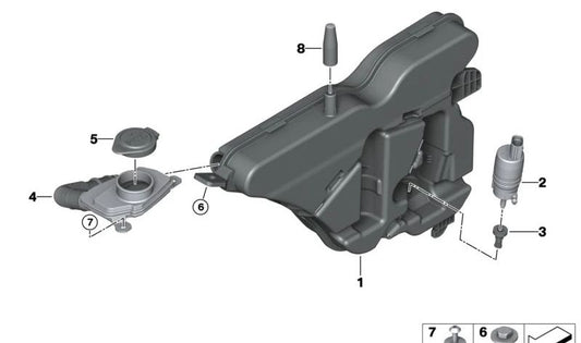 Filler channel for BMW 3 Series G80, G81 and 4 Series G22, G23, G26, G82, G83 (OEM 51317497094). Original BMW