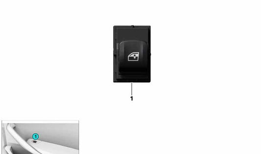 Interruptor elevalunas OEM 61317950756 para BMW F40, F44, G20, G20N, G21, G21N, G80, G80N, G81, G81N, G22, G22N, G23, G23N, G26E, G26F, G26N, G82, G82N, G83, G83N. Original BMW.