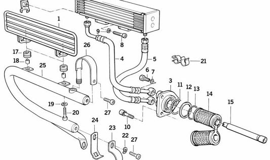 Support gauche de l'OEM 11421338477 pour BMW Motorrad R 100 GS, R 100 GS PD, R 80 GS. Compatible avec les modèles R247 fabriqués entre 1986 et 1996. BMW original.