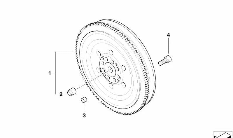 Volante bimasa OEM 21207533869 para BMW E60, E61, E83 y E53. Original BMW.