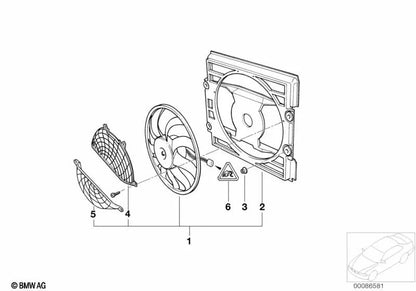 Grade de proteção para BMW E46 (OEM 51717010225). BMW original