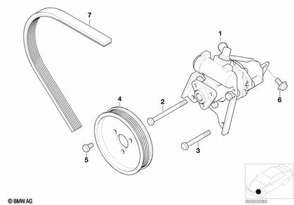 Bomba de dirección asistida para BMW Serie 3 E46 (OEM 32416753274). Original BMW.