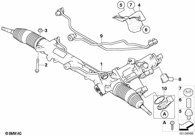 Kit de reparo de tampa de sensor para BMW Série 5 E60, E61 Série 6 E63, E63N, E64, E64N (OEM 32106769232) BMW original