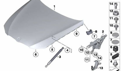 OEM 51237225517 front hunning for BMW E92, E92N, E93, E93N. Original BMW.
