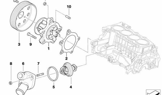 Polea del cigüeñal OEM 11517790872 para MINI R50 One (3/2003 - 7/2006). Compatible con versiones DRB11W17 y DRB12W17. Recambio original MINI.