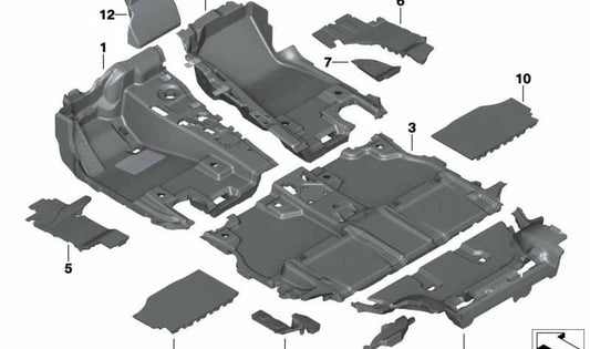 Insert front right for BMW X5 F95, G05, G18, X6 F96, G06, X7 G07, XM G09 (OEM 51477434324). Genuine BMW.