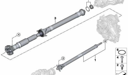 Albero di trasmissione anteriore OEM 26209452673 per BMW (Modelli compatibili: G42, G20, G21, G22, F90, G30, G31, G38, G32, G11, G12, F93, G14, G15, G16, G01, G02, G05, G18, G06 , G07). BMW originale.