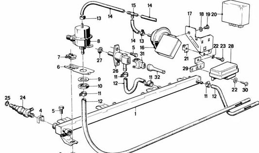 Sensor de revolução OEM 13631279527 para BMW 7 E23 Series (745i com M30 Motor, Automatic, 1980-1986). BMW original.