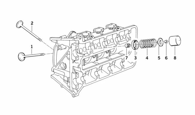 Valvola di scarico OEM 11341465241 per moto BMW K1200GT, K1200RS, K1200LT. BMW Motorrad originale.